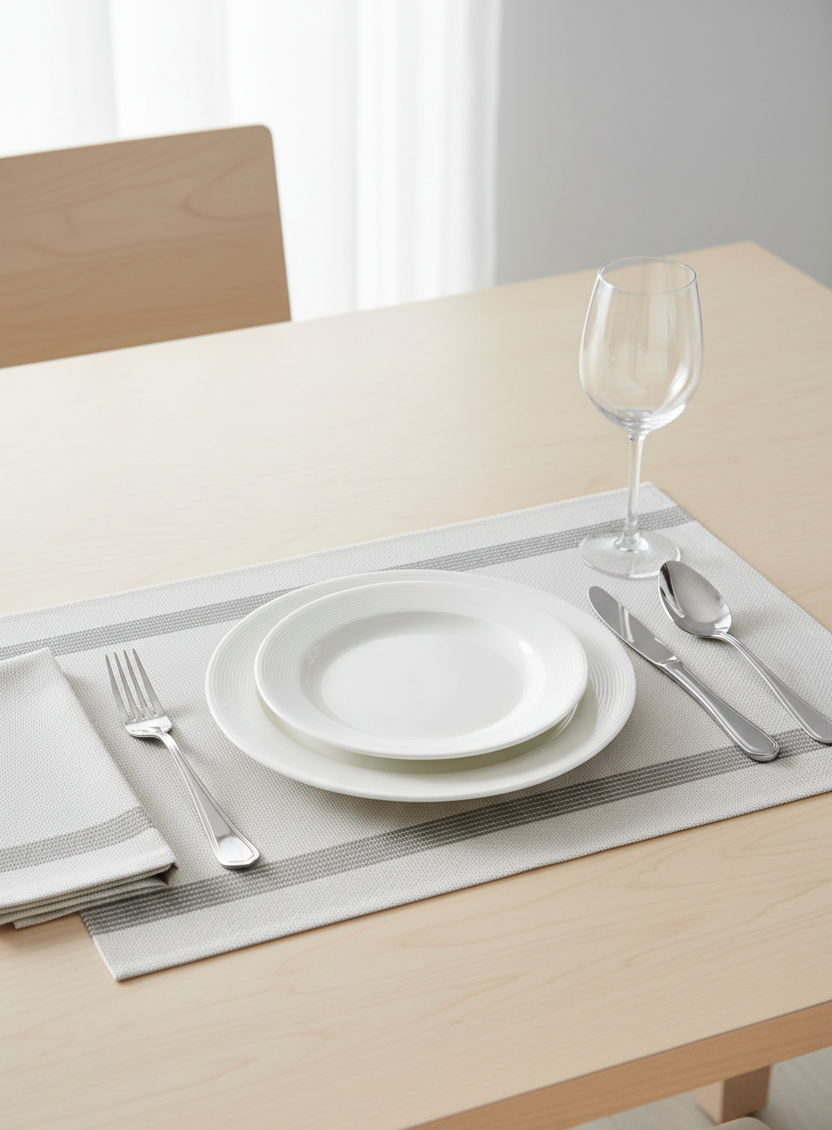 פלייסמנט ארוג בשילוב P.V.C - מגוון צבעים-פלייסמנט-סופר הום-לבן-סופר הום