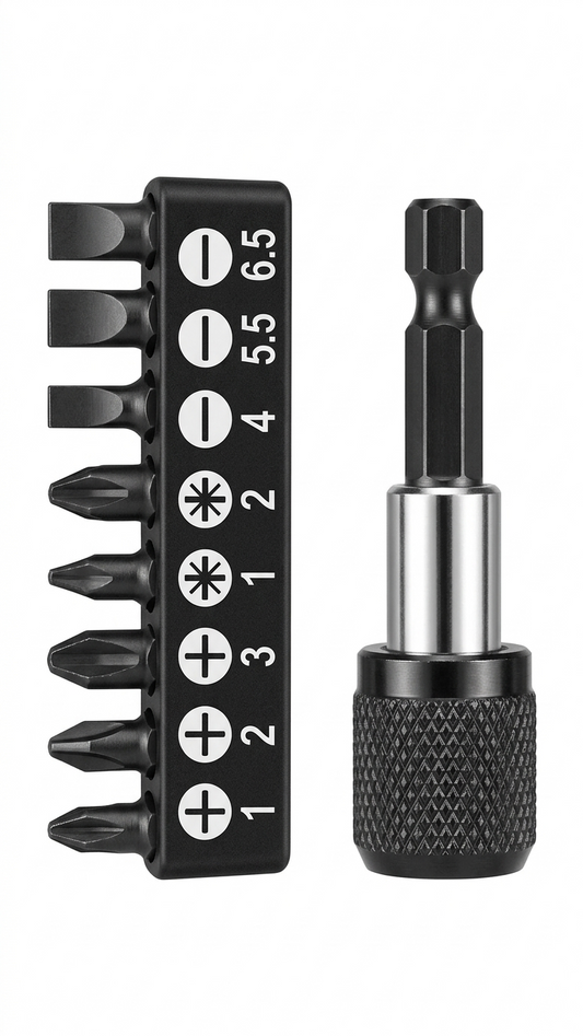 ערכת ביטים + מוביל-מברג-EMTOP-סופר הום