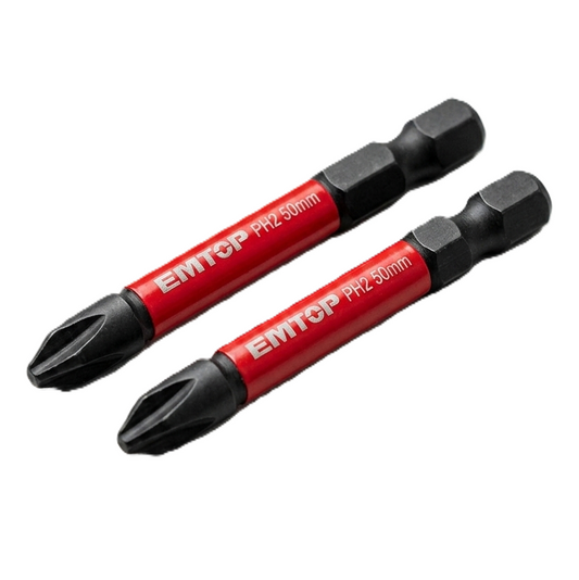 זוג ביטים דו צדדי - PH2 50mm-מברג-EMTOP-סופר הום