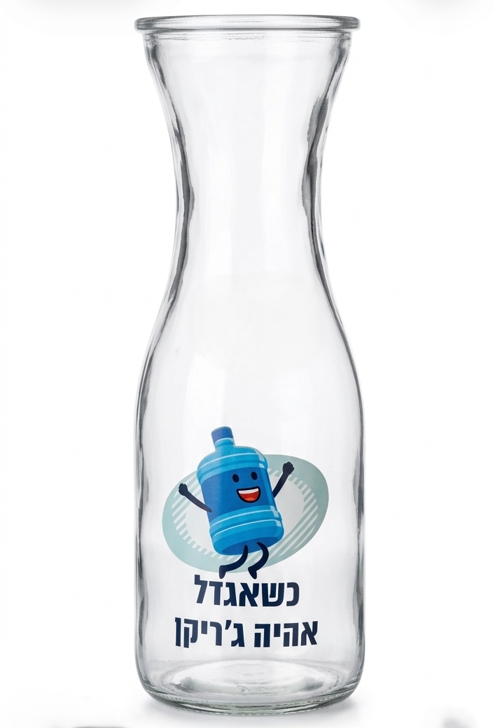קנקן זכוכית 1 ליטר - ירוק/כחול-קנקן זכוכית-סופר הום-כחול-סופר הום