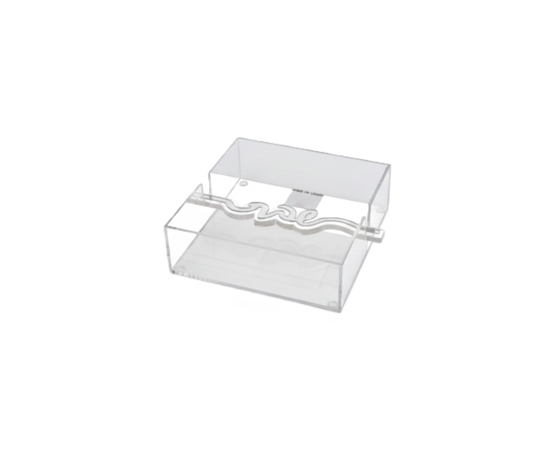 מחזיק מפיונים שולחני - מגוון צבעים-מחזיק מפיות שוכב-SUPERHOME סופרהום-שקוף כסף-סופר הום