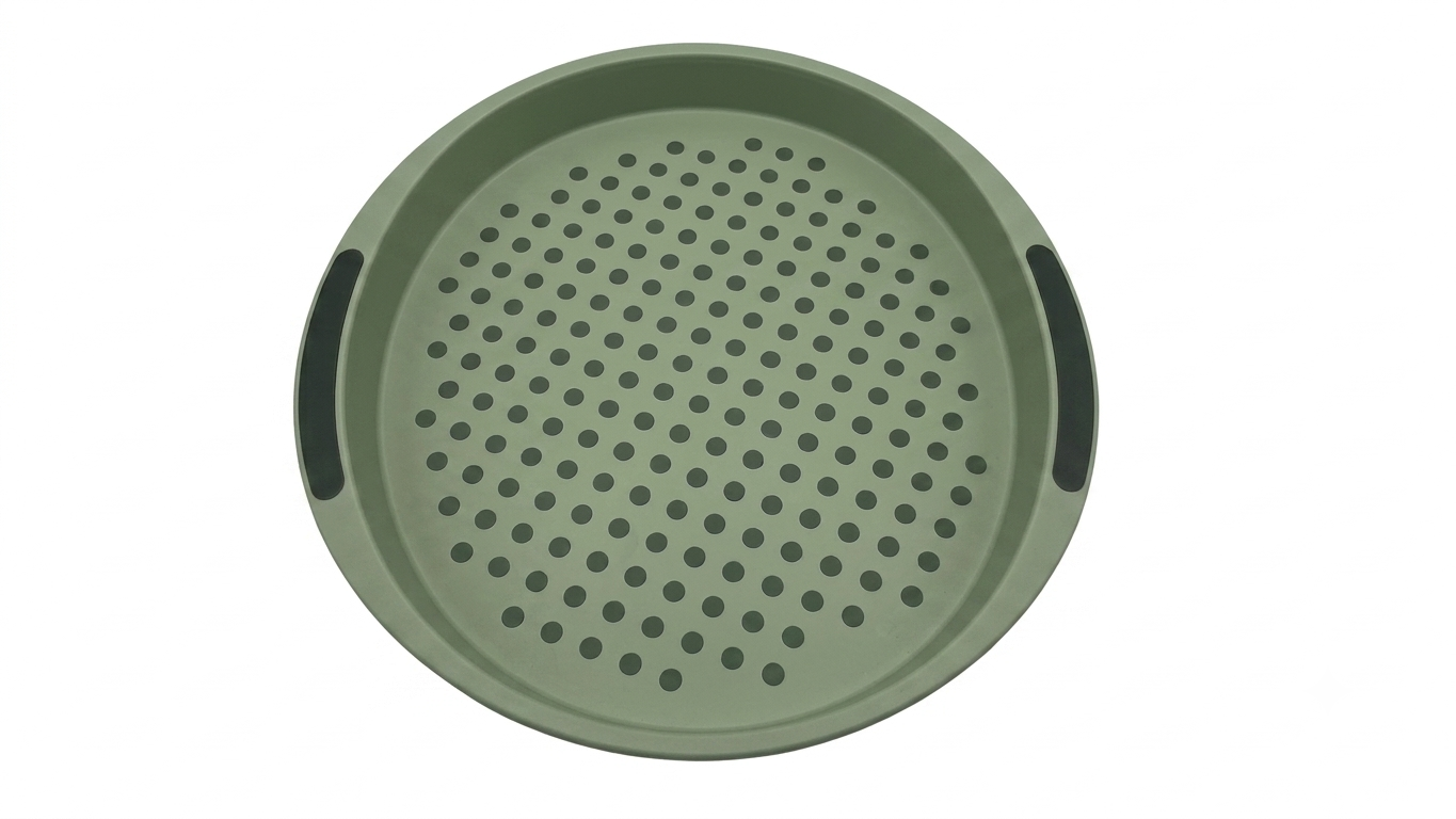 מגש 40*40 ס"מ פלסטיק - GREEN SAGE-מגש עגול-סופר הום-סופר הום