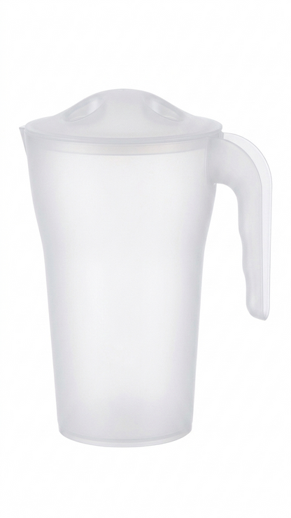 כד שתיה מעוצב כולל מכסה - 2 ליטר-קנקן פלסטיק-ItalPlast-שקוף-סופר הום