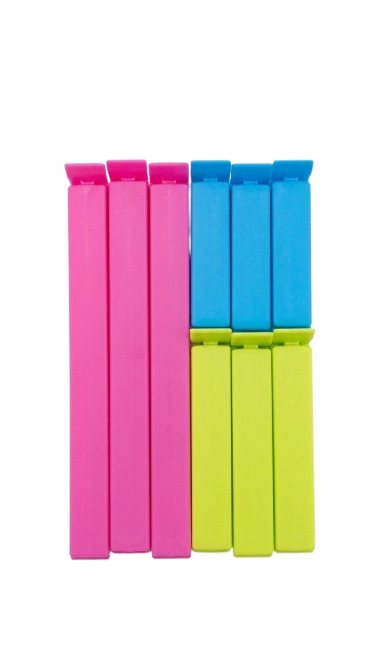 מארז 9 קליפסים צבעוניים לאטימת שקיות-קליפסים לשמירת הטריות-SD-סופר הום