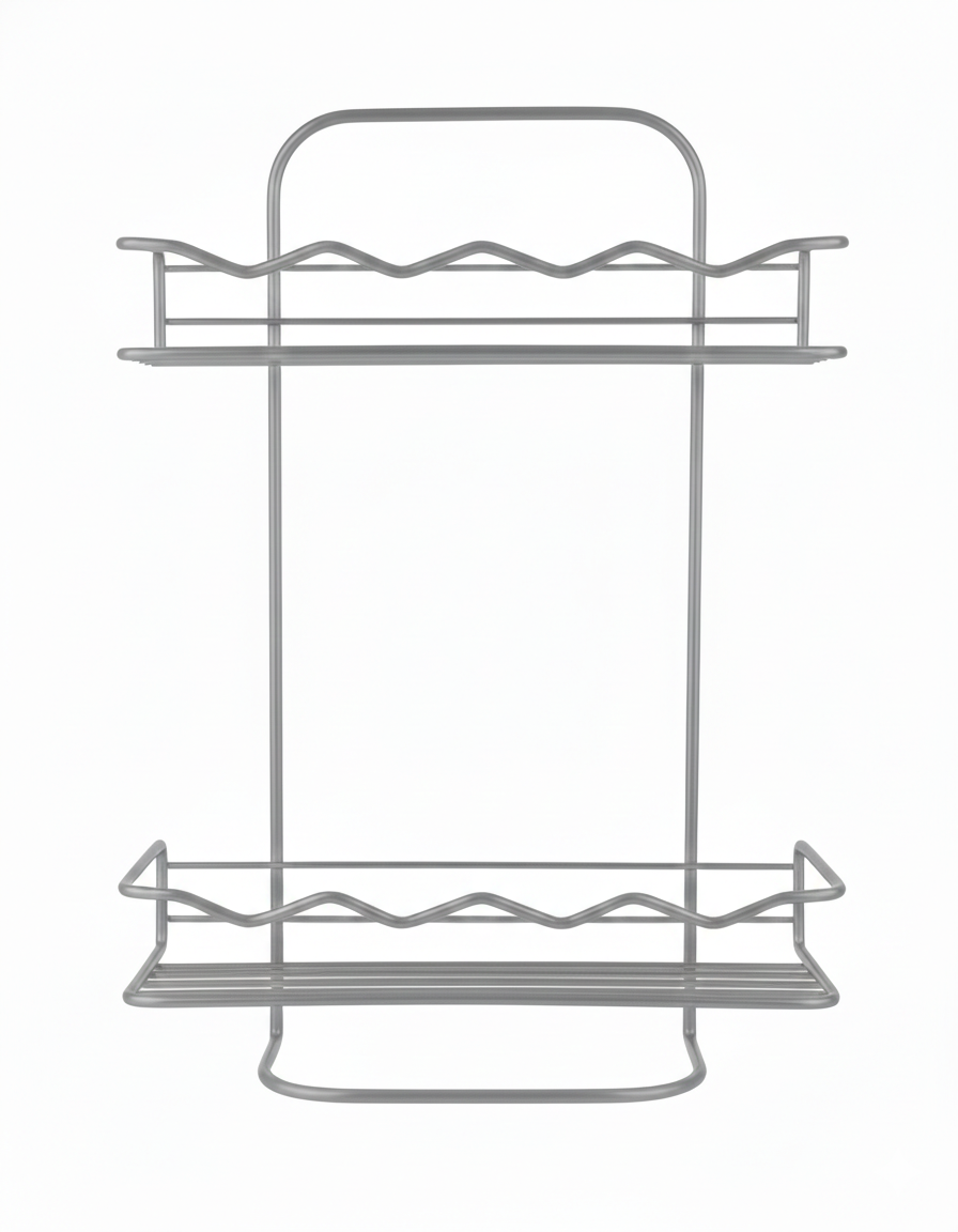מדף מלבני דו קומתי שחור /לבן/ מטאלי לאונרדו-מתקן מדפים נתלה-Tropical-מטאלי לאונרדו-סופר הום