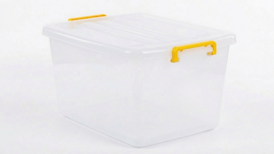 קופסת אחסון פלסטיק - מבחר גדלים וצבעים-קופסא-DUYTAN-צהוב קטן-סופר הום