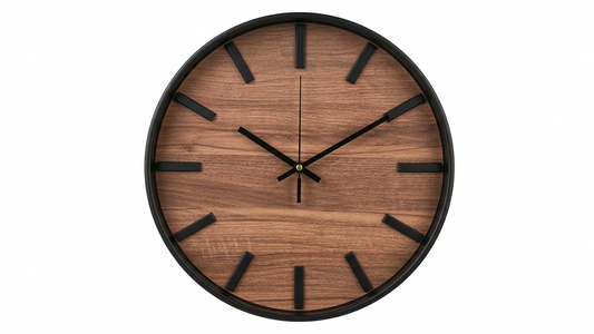 שעון דמוי עץ 30 ס"מ-שעון קיר-א. לויזון-סופר הום