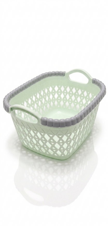 סלסלה סרוגה - 23×15×10 ס"מ-סלסלה-סופר הום-ירוק בהיר-סופר הום