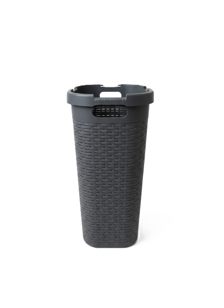 סל כביסה צר 40 ליטר – מגוון צבעים-סל כביסה פלסטיק-ליפסקי-אפור-סופר הום