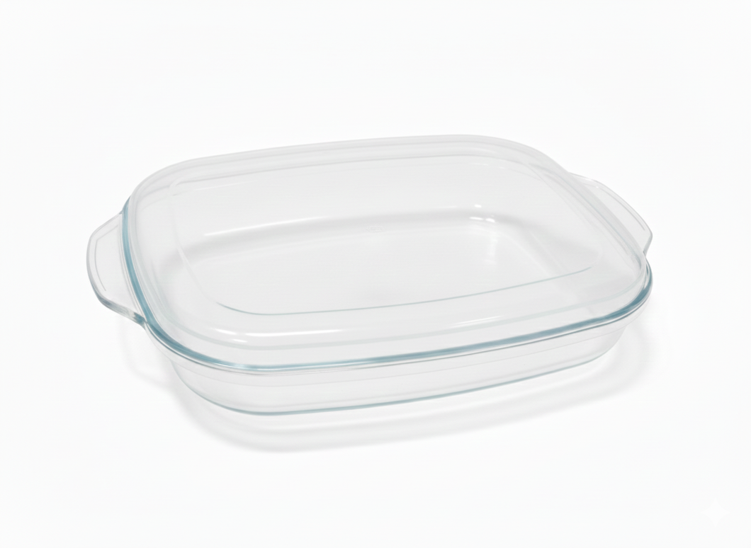 תבנית זכוכית עם מכסה - גדלים שונים-תבניות זכוכית-Naaman נעמן-2.4 ליטר-סופר הום