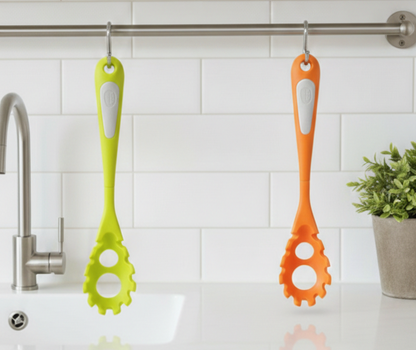 כף פסטה - כתום/צהוב-ששת סיליקון / פלסטיק-סופר הום-כתום-סופר הום