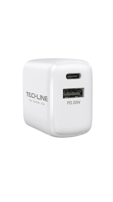 מטען קיר ראש בלבד - 20W-אביזרים לנייד-TECHLINE-סופר הום