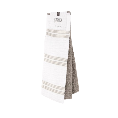 מארז 3 מגבות מטבח 100% כותנה-מגבות מטבח-Vardinon ורדינון-אפור-סופר הום