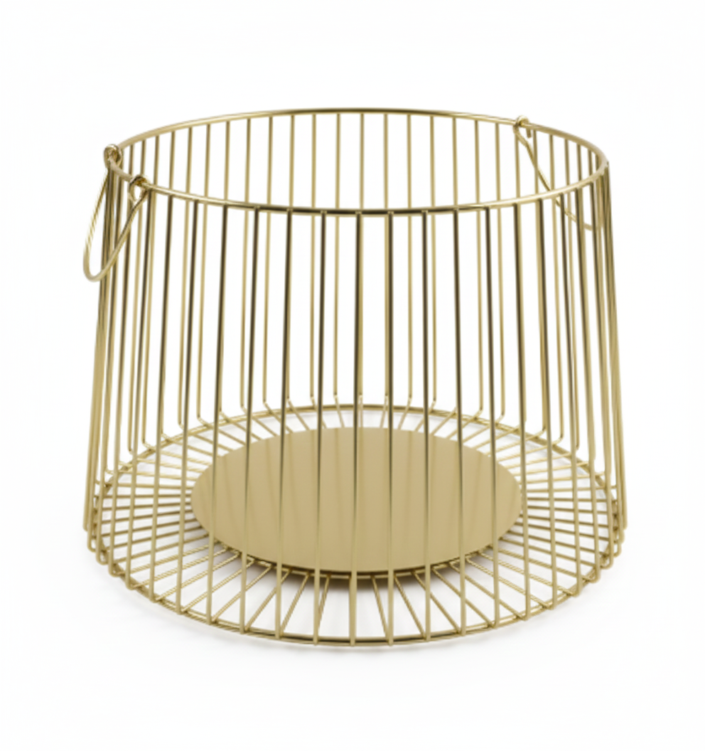 סלסלת אחסון מוזהבת-סלסלה מעוצבת-SUPERHOME סופרהום-סופר הום