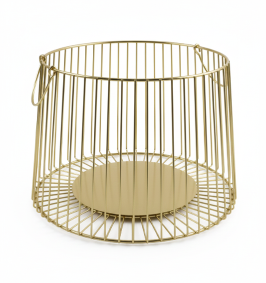 סלסלת אחסון מוזהבת-סלסלה מעוצבת-SUPERHOME סופרהום-סופר הום