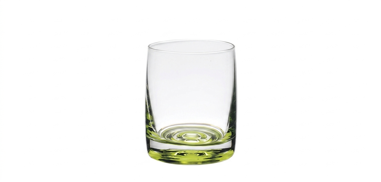 סט 6 כוסות ויסקי/ליקר PavoGreenish קריסטל-כוסות נמוכים-Crystalite Bohemia-ליקר-סופר הום