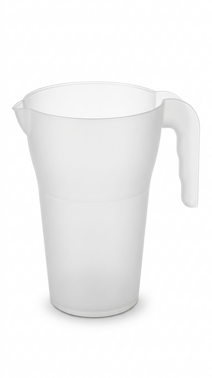 כד שתיה מעוצב כולל מכסה - 2 ליטר-קנקן פלסטיק-ItalPlast-שקוף-סופר הום