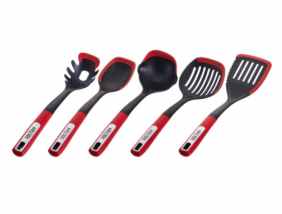 סדרת כלי ששת מקצועיים בשילוב סיליקון-ששת סיליקון / פלסטיק-Soltam סולתם-כף מסננת-סופר הום