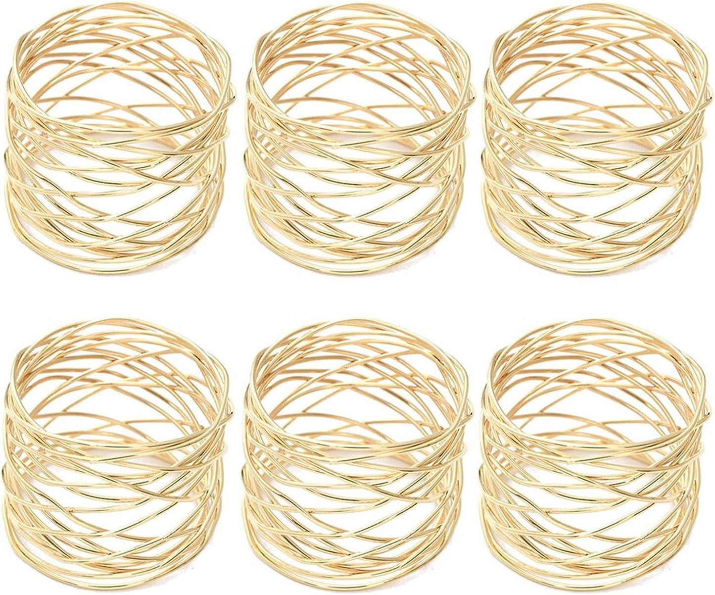 סט 6 יחי חבקים למפיות זהב/ שחור REINE מבית Food appeal-חבקים למפיות-Food Appeal-זהב-סופר הום