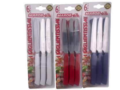 סט 6 סכיני מטבח-סכין מטבח-Happy Kitchen-לבן-סופר הום