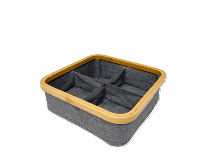 ארגונית בד - 4 תאים BAMBOO-ארגונית בד-SUPERHOME סופרהום-סופר הום