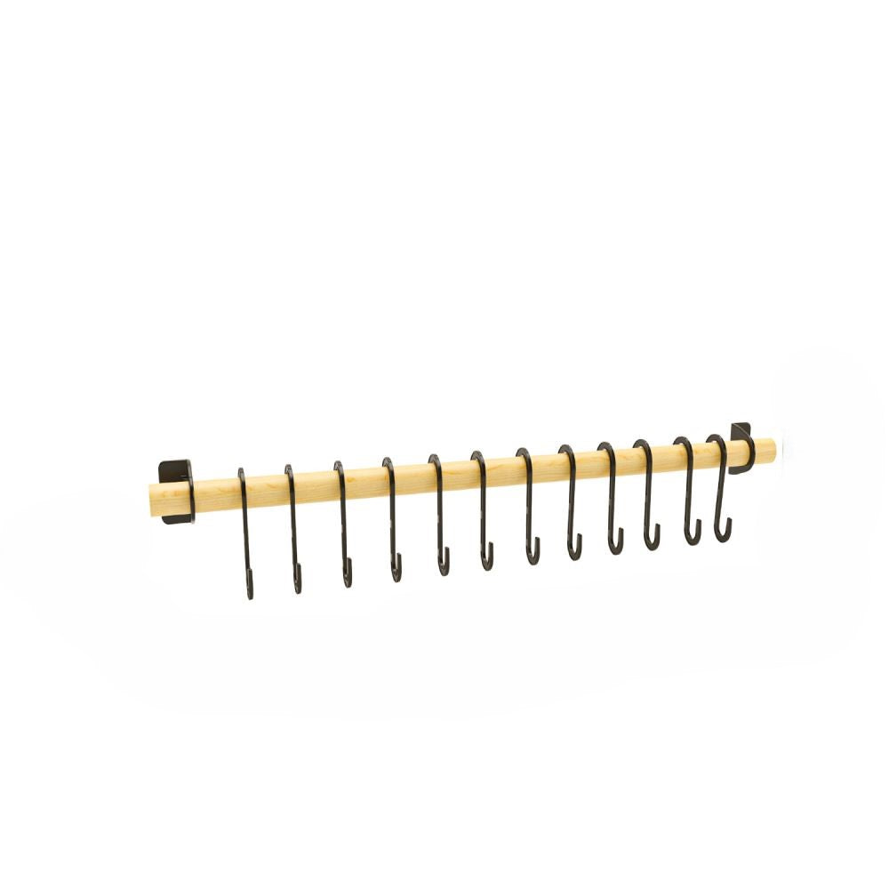 מתקן תליה מעץ כולל ווים-מתלים למטבח-SEOWOOD-סופר הום