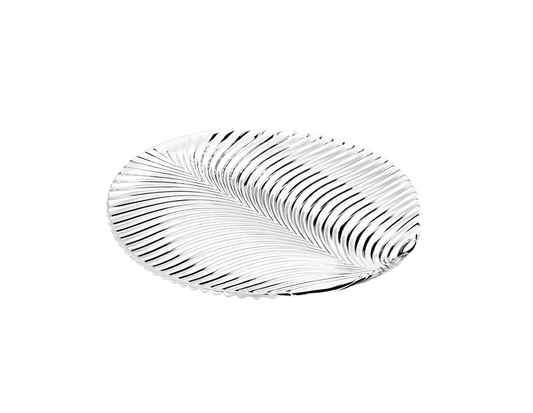 צלחת דקורטיבית קריסטל 28.5 ס"מ – דגם גלים SQ6102-4-הגשה קריסטל-EDELITA-סופר הום