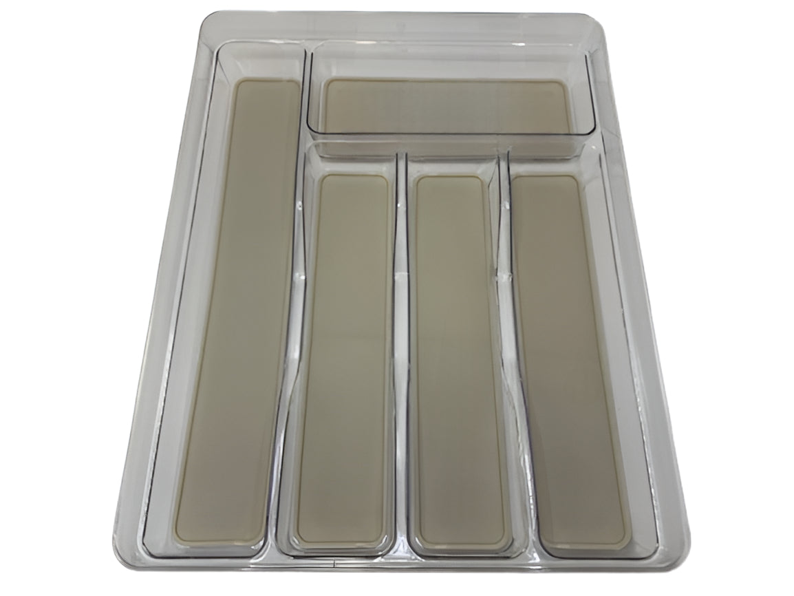 ארגונית אקרילית לסכו"ם עם תחתית סיליקון-מחלק סכומים-Via Home-סופר הום