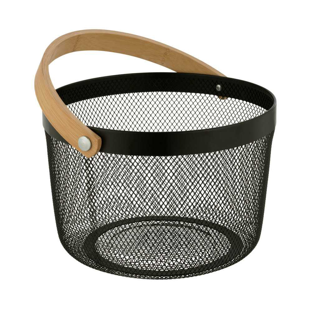 סל רשת עגול + ידית עץ-סלסלה-סופר הום-סופר הום