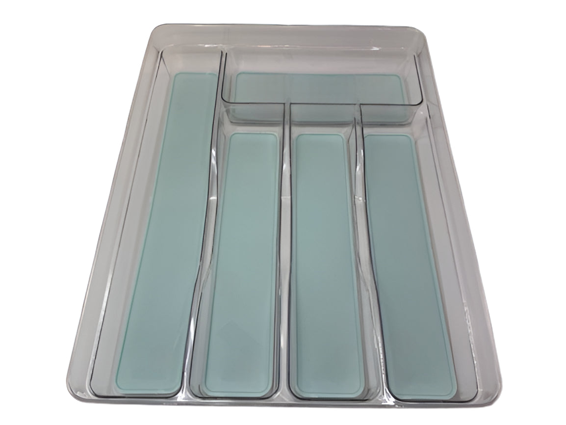 ארגונית אקרילית לסכו"ם עם תחתית סיליקון-מחלק סכומים-Via Home-סופר הום