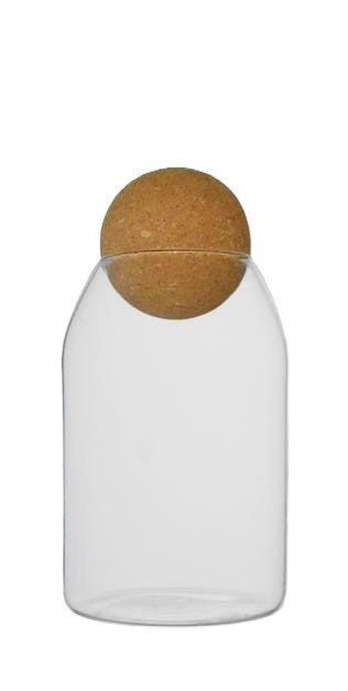 צנצנת בול דקורטיבית עם מכסה שעם - 20 ס”מ-צנצנת-KashGan-סופר הום