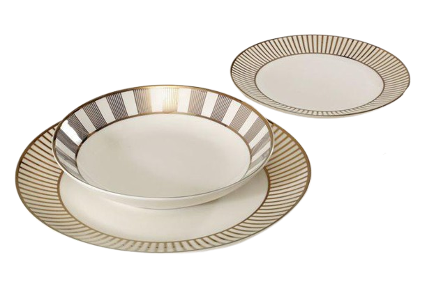 סט צלחות פורצלן איכותי 18 חלקים - דגם Gluckstein Audrey-סט צלחות פורצלן-DREAM CHEF-סופר הום