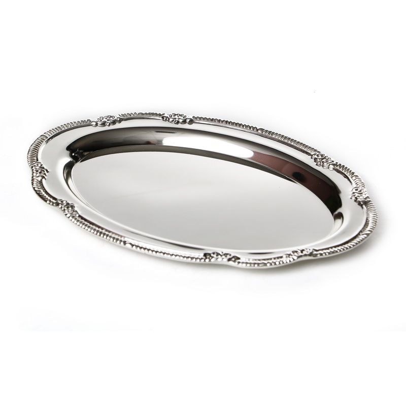 מגש מתכת אובלי ציפוי כסף-הגשה מתכת-סופר הום-סופר הום