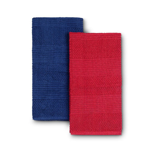 סט 2 מגבות מטבח - כחול ואדום-מגבות מטבח-Food Appeal-סופר הום