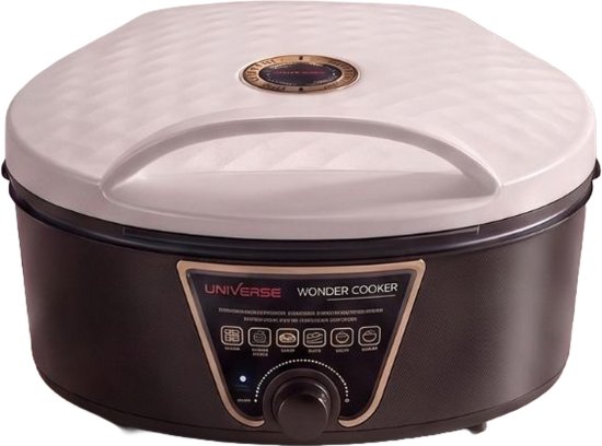 פלא קוקר חשמלי 2100W עם סיר נשלף Wonder Cooker NRI-8650 - מגוון צבעים-סיר טיגון חשמלי-Universe-שחור-לבן-סופר הום