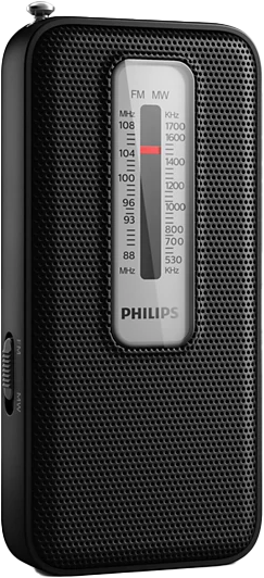 רדיו נייד טרנזיסטור FM/MW אנלוגי קומפקטי-רדיו-Philips-סופר הום