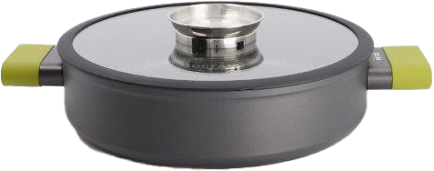 סירי אלומיניום עם ידיות צבעוניות במגוון גדלים - סדרת Soltam Cube-סירי אלומיניום-Soltam סולתם-סיר סוטאז' + מכסה ארומה 32 ס''מ 6.2 ליטר-ירוק-סופר הום