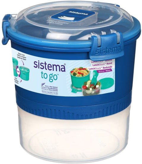 קופסת אוכל מחולקת Lunchstack To Go-קופסאות מטבח פלסטיק-Sistema-סופר הום