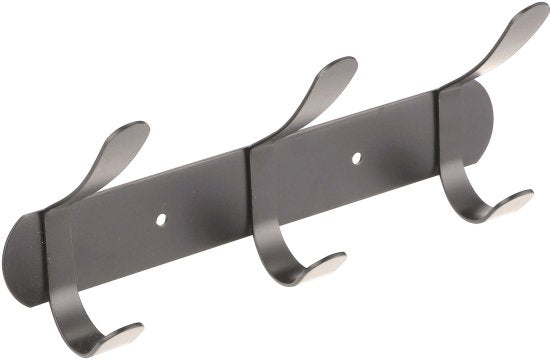 מתקן תליה לקיר 3 ווים 25 ס''מ - אפור מטאלי-קולב קיר-Aquila-סופר הום