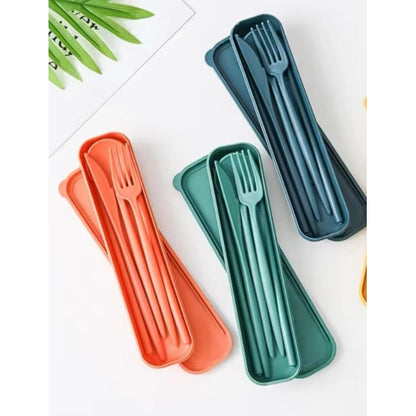 סט סכו"ם אישי רב שימושי מפלסטיק-סכו"ם פלסטיק-Cucina-כחול-סופר הום