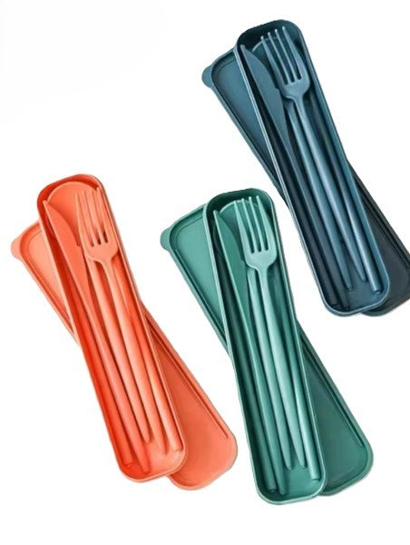 סט סכו"ם אישי רב שימושי מפלסטיק-סכו"ם פלסטיק-Cucina-כחול-סופר הום