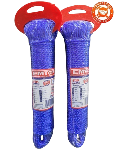 חבל ניילון EMTOP - 30 מטר-חוטים וחבלים-EMTOP-סופר הום