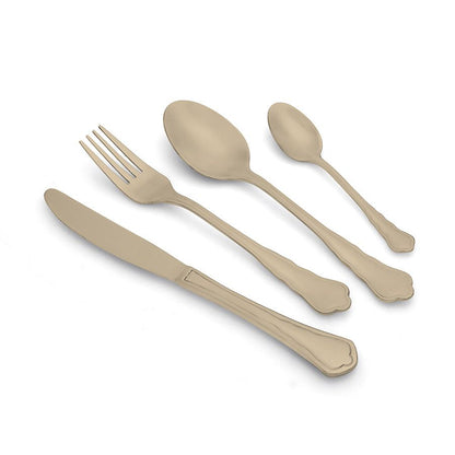 סט סכו"ם מאט 24 חלקים - CHAMPGANE-GOLD EMERALD-סכו"ם זהב-Food Appeal-סופר הום