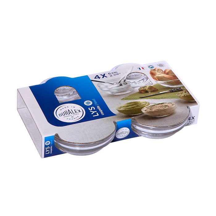 מארז 4 קערות זכוכית קטנות להגשה-קערות זכוכית-Duralex-סופר הום