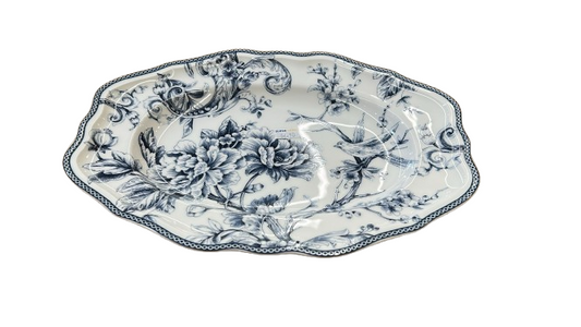 פלטה אובלית BONE CHINA LIMOGES - מגוון גדלים-הגשה פורצלן-GOLYAN-24*16*2.3 ס"מ-סופר הום