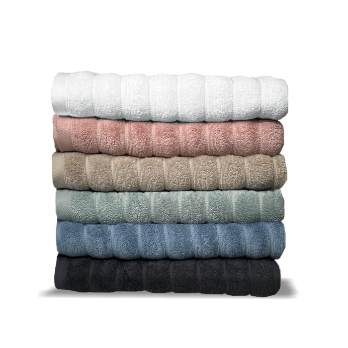 מגבת גוף ענקית דגם גלים - מבחר צבעים-מגבת גוף-Via Home-אפור כהה-סופר הום