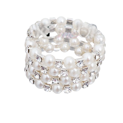 סט 6 חבקים יוקרתיים למפיות דגם פנינים ויהלומים-חבקים למפיות-GIFTSHOP-סופר הום