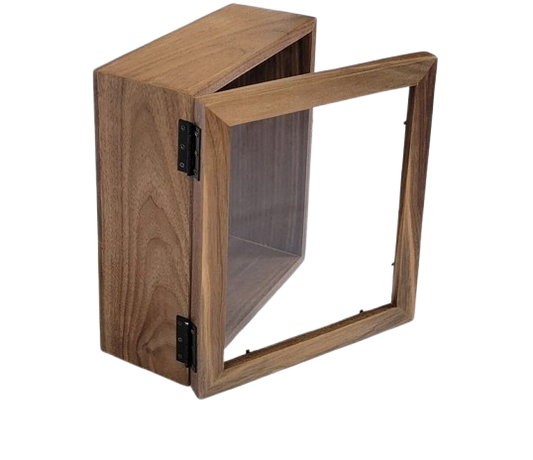 קופסה מעץ עם זגוגית פלסטיק-קופסת תכשיטים-ציפורה-סופר הום