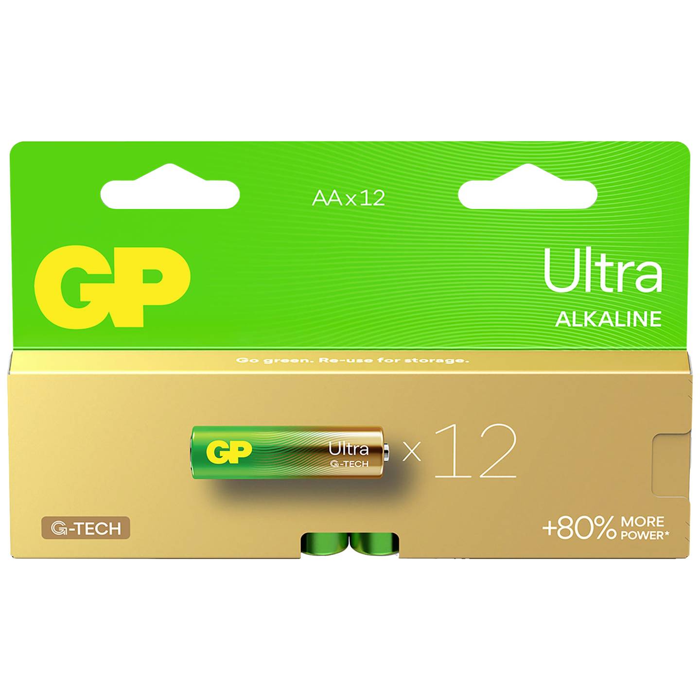 12 סוללות AA דגם Ultra Alkaline-בטריה-GP-סופר הום