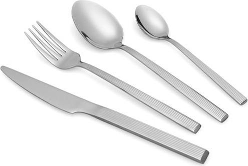 סט סכום ל-6 סועדים נירוסטה - דגם London-סכו"ם כסוף-Naaman נעמן-סופר הום